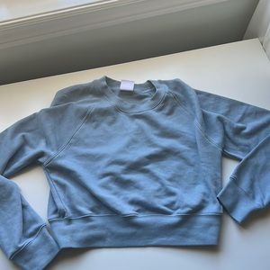 Blue TNA airy cropped crew neck